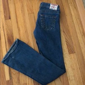 True Religion Bobby Jeans small hole near bottom